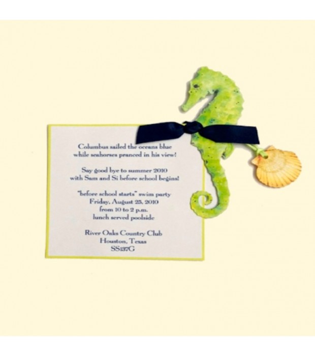 Seahorse Seafoam Card