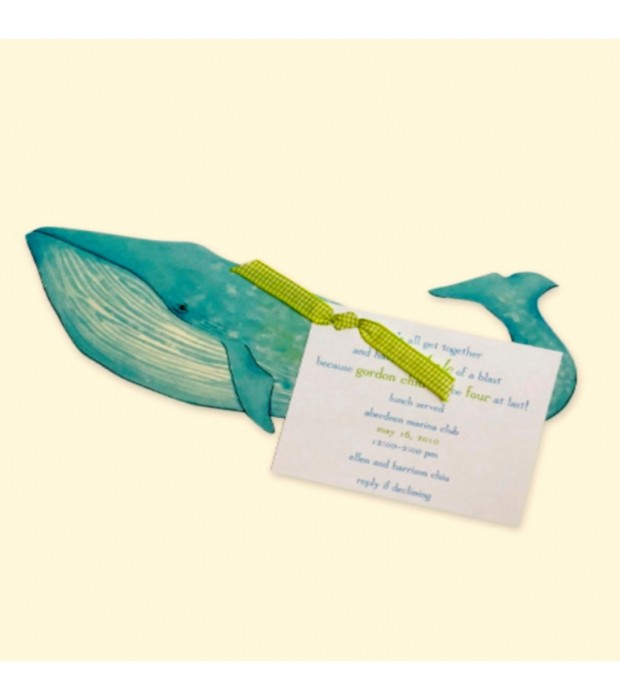 Whale invitation card