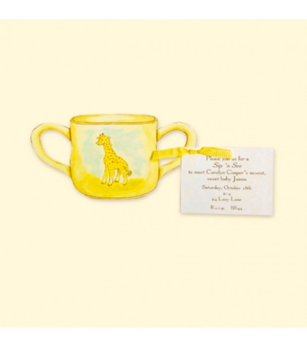 Giraffe Baby Cup card