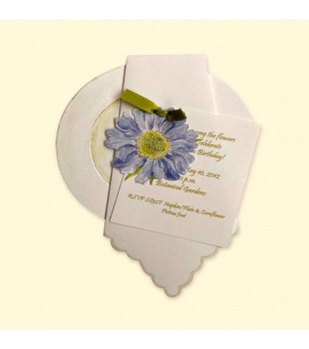 Napkin/Plate, Spring w/Cornflower