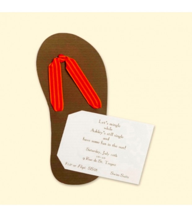 Flip Flop Invitation Card