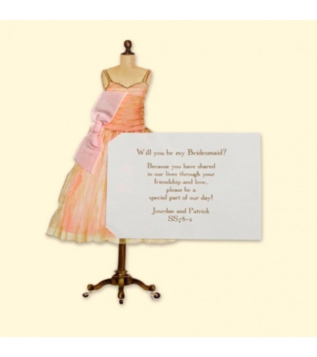 Pink Dress Invitation Card