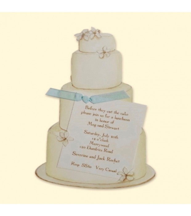 Wedding Cake Invitation Card