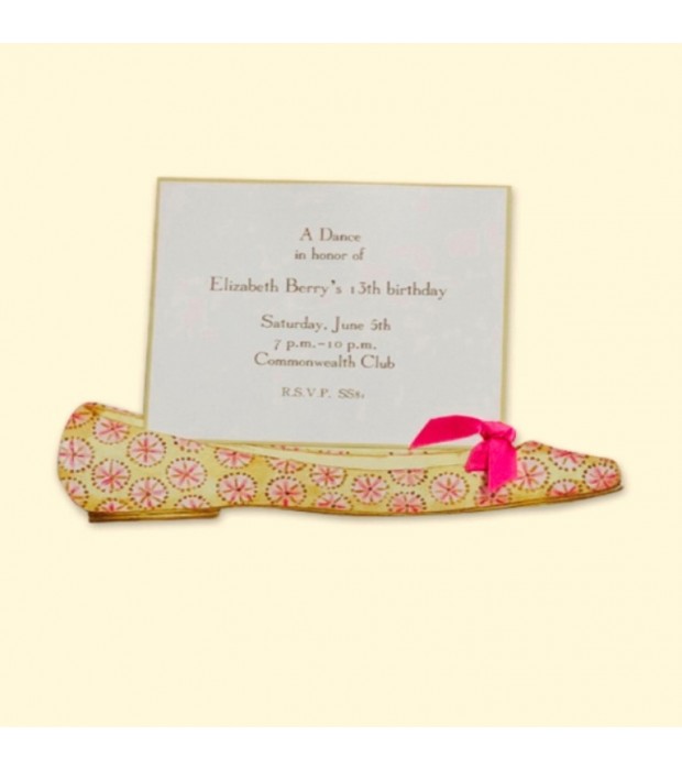 Pink Flat Invitation Card