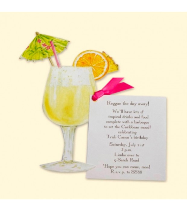 Tropical Cocktail Invitation Card