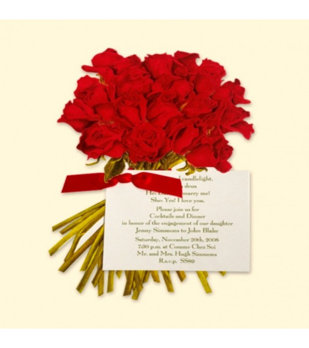 Red Rose Bouquet Card