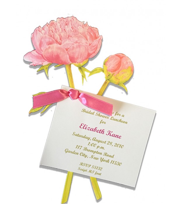 Peony Folding Card